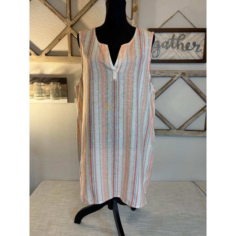 BEACHLUNCHLOUNGE Sz XL "Jenna" Colorful Tunic Shift Dress / Swimsuit Cover Up